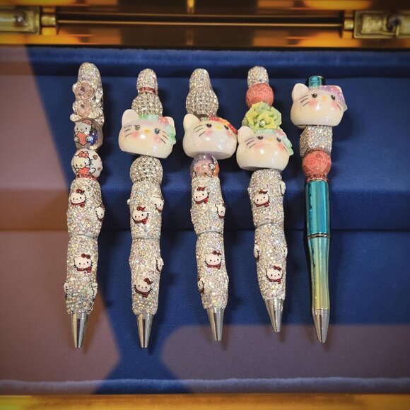 HELLO KITTY RHINESTONE PENS/BLACK INK~ NEW!! 7$ each - Picture 4 of 4